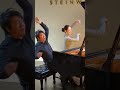 Husband and wife pianists play a blistering duet! #shorts