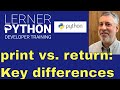 print vs. return in Python functions — what's the difference?