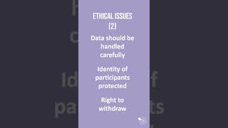 Ethical Issues 60 Second Sociology Research Methods