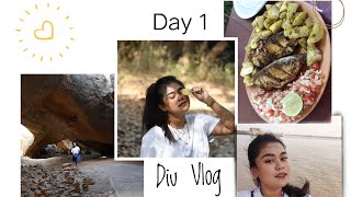 Diu travel vlog Day 1,Diu is full of surprises.Cleanest beach,Less crowded,scenic beauty,Don't miss🌅