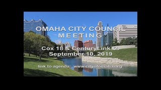 Omaha Nebraska City Council meeting September 10, 2019