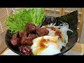 simple u0026 quick recipe diced beef steak donburi with sweet garlic sauce recipe with subtitle