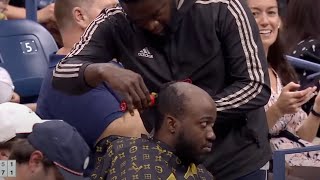 JiDion gets a haircut at the US Open 🤣