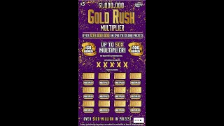 $30 - GOLD RUSH MULTIPLIER- NEW TICKET TUESDAY!  WIN! FLORIDA Lottery Scratch Off ticket!  WIN!