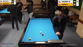 Czech league | 1-cushion | D3 | 8th round | Zdeněk Horn v Martin Vrabec