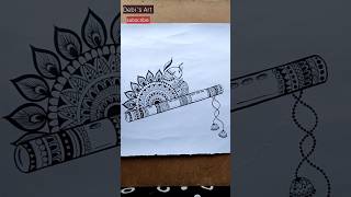 Krishna bansuri mandala art # flute drawing . #mandala art. Detail video on description.