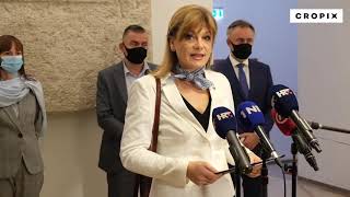 Karolina Vidović Krišto na konferenciji za novinare Domovinskog pokreta kritizirala Andreja Plenk