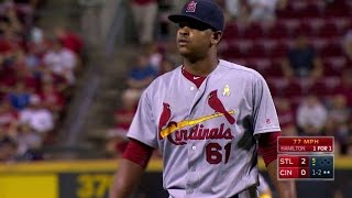 STL@CIN: Reyes strikes out Hamilton looking