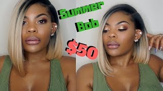 Blonde Ombre Asymmetrical Bob | YARA WIG REVIEW