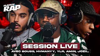 SESSION LIVE avec Bouss, Hvmanyy, YLR, Jozii, Mehna, Amin, Douky & MSBTZ ! #PlanèteRap