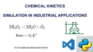 Chemical kinetics simulation in python || Rate of reaction || Rate constant