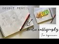 Arabic calligraphy for beginners with double pencil | Calligraphy Tips #arabiccalligraphy #art