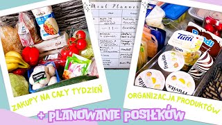 zakupy spożywcze na cały tydzień za 400 zł| planowanie posiłków| organizacja produktów w lodówce|