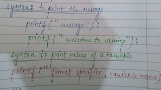 #14:printf( ) and scanf( ) functions | syntax of scanf and printf | mcs011 tutorial #c #edustop