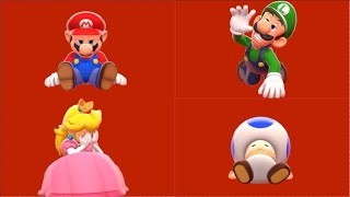 All Character's Death Animations & GAME OVER In Super Mario 3D World