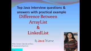 Difference Between ArrayList And LinkedList | Core Java Interview question