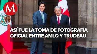 AMLO y Justin Trudeau se toman fotografía oficial de reunión bilateral México-Canadá