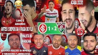 MELHORES REAÇOES DOS FLAMENGUISTAS AO INTERNACIONAL 1X2 FLUMINENSE DE VIRADA E COM GOL DO CANO