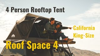 4 Person Rooftop Tent | Walkthrough of the Roof Space 4 | California King-Size RTT