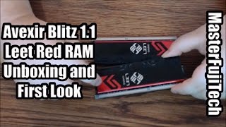 Avexir Blitz 1.1 Leet Red LED RAM Unboxing and First Look