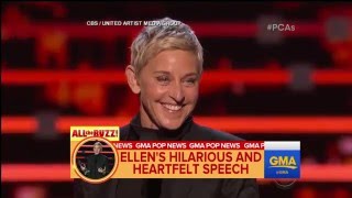 Ellen Gives Hilarious 'People's Choice Awards' Speech