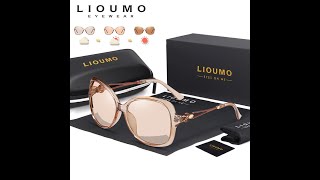 LIOUMO Fashion Oversized Sunglasses Women 2020 Chameleon Sun Glasses Female Polarized Photochromic