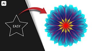 How To Draw a Flower Vector Art Super Easy Techniques For Beginners - Adobe Illustrator Tutorials