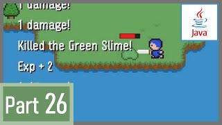 Scrolling Message, Leveling Up, Damage Calculation - How to Make a 2D Game in Java #26