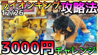 新作ライオンキングぬいぐるみチャレンジ!!3000円あればBIGぬいぐるみ2種も攻略出来てしまう優良店ROUND1！