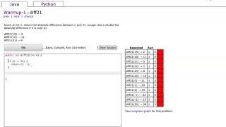 Codingbat - diff21 (Java)