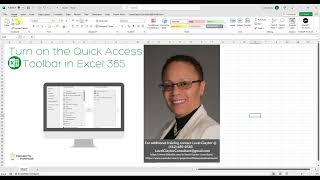 Turn on the Quick Access Toolbar in Microsoft Excel 365