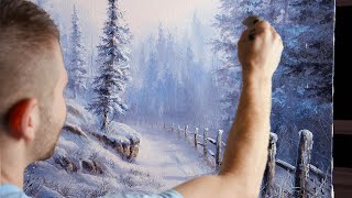 Beginner Friendly Winter Landscape Painting