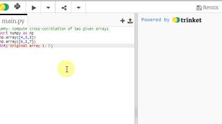 Python NumPy Compute cross-correlation of two given arrays