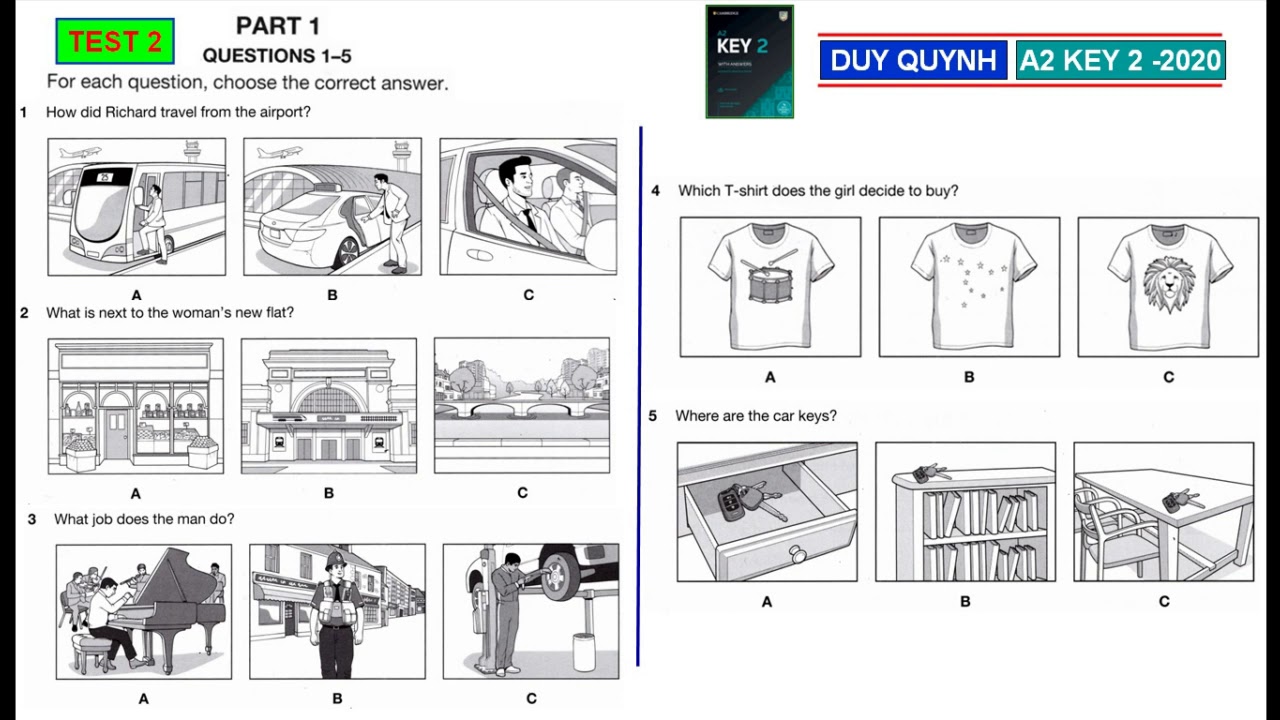 Ket Listening Test 2 A2 Key 1 Authentic Practice Tests A2 Key Exam 1