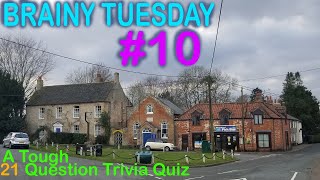 BRAINY TUESDAY pub quiz #10 - 21 difficult, multiple category questions {ROAD TRIpVIA- ep:434]