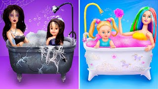 Familia Arcoíris vs Familia Oscura / 10 Ideas para Muñecas Barbie