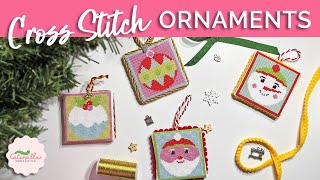 How to Make Cross Stitch Christmas Ornaments | Caterpillar Cross Stitch