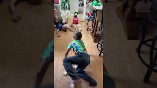 Boy crashes Jenga dominoes! Part2!