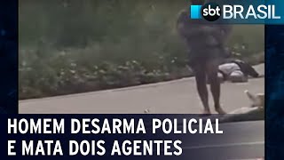 Homem desarma policial rodoviário federal e mata dois agentes | SBT Brasil (18/05/22)