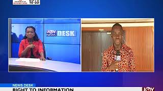 Constitutional Committee’s Report  On RTI - News Desk on Joy News (6-6-18)