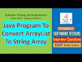 31 - Java Program To Convert ArrayList To String Array | Two Different Ways
