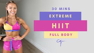 30 Min EXTREME FULL BODY HIIT WORKOUT at Home | Low Impact