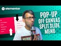 Pop-Up Off Canvas Full Screen Split Animated Menu - Elementor Wordpress Tutorial