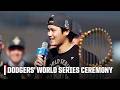 LA Dodgers celebrate back-to-back World Series championships [FULL CEREMONY] | ESPN MLB