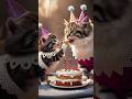 cats birthday party 🥳#cat #cute #kitten #birthday #animals #catoon #catmemes