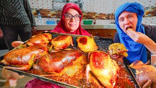 Unbelievable Moroccan Food!! 🇲🇦 STUFFED PIGEONS + Medfouna! | Morocco, North Afr
