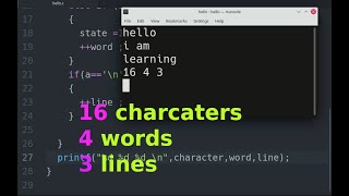 C programming : Count characters,words,lines in Input