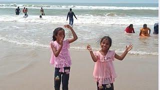 Sunday special చీరాల బీచ్💦🦈🐬💦//family trip chirala beach//full video//vlog