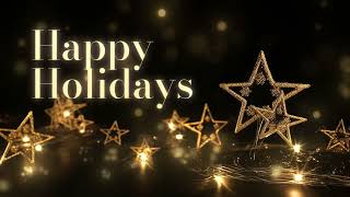 HAPPY HOLIDAYS BG Video Loop Wallpaper Screesaver [1 HOUR yellow gold]