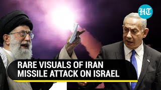 Iran Releases Never Seen Before Visuals Of Missile Attack On Israel  | Watch IDF's Counter